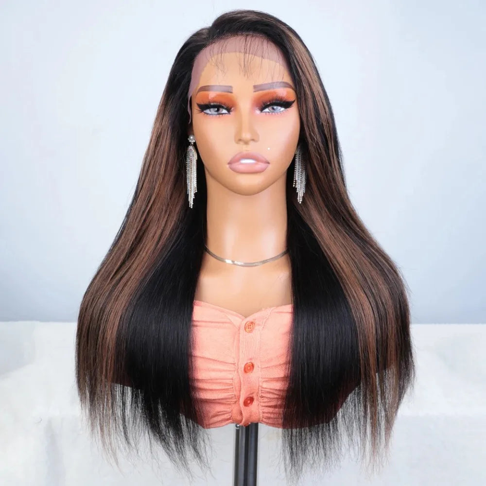 18 46 Inch 200 Density Frontal Wig For Black Women Brazilian Wigs Human Hair 5x5 Bone Straight HD Transparent Lace Front Wigs