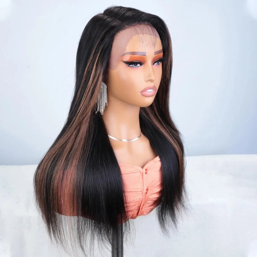 18 46 Inch 200 Density Frontal Wig For Black Women Brazilian Wigs Human Hair 5x5 Bone Straight HD Transparent Lace Front Wigs
