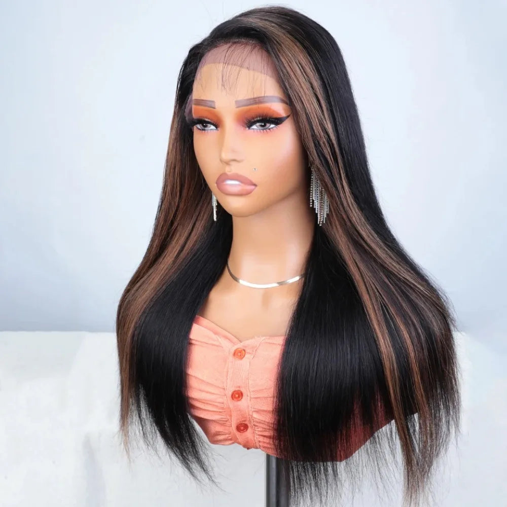 18 46 Inch 200 Density Frontal Wig For Black Women Brazilian Wigs Human Hair 5x5 Bone Straight HD Transparent Lace Front Wigs