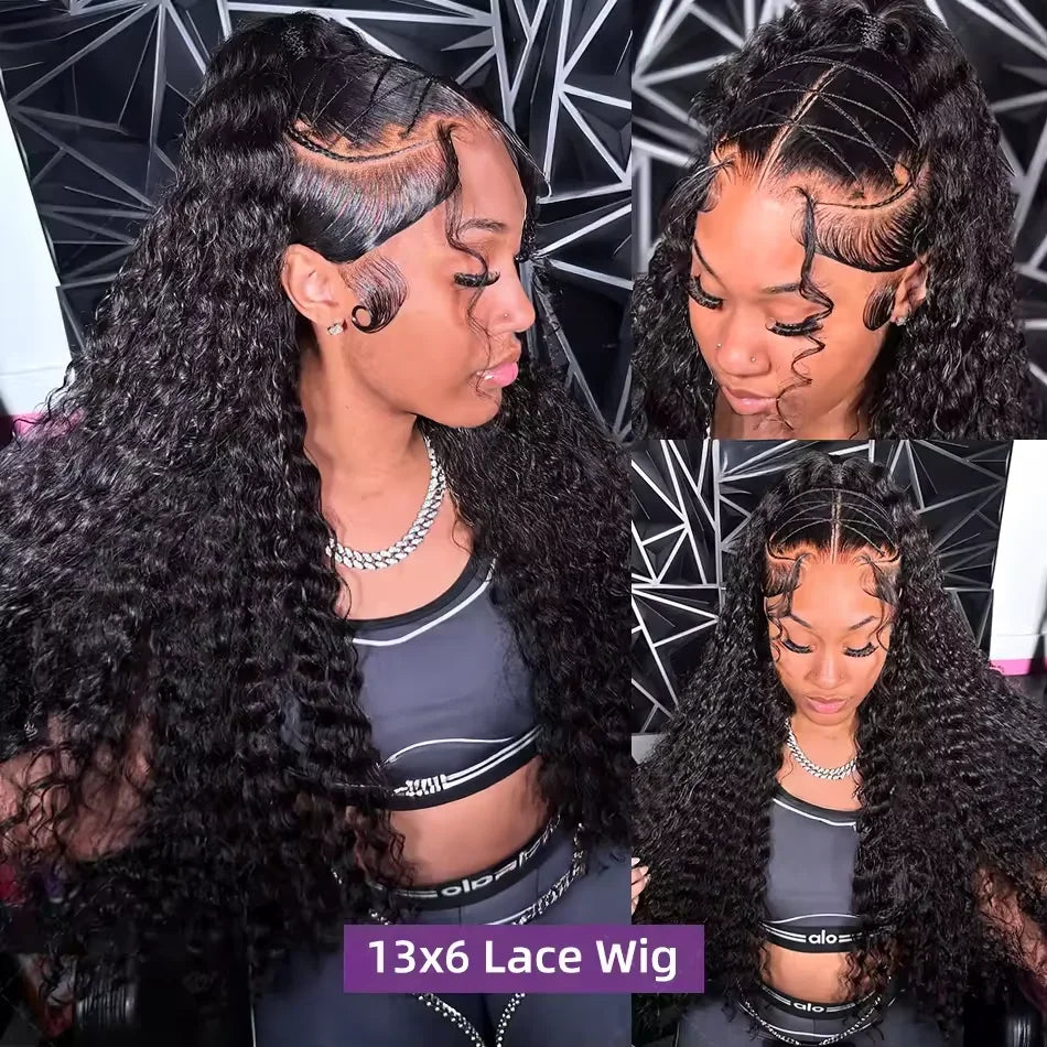 Deep Wave 13x4 Hd Lace Front Human Hair Wig 42 Inch Deep Wave 13x6 Hd Lace Frontal Wig 250 Density 5x5 Glueless Wig For Women