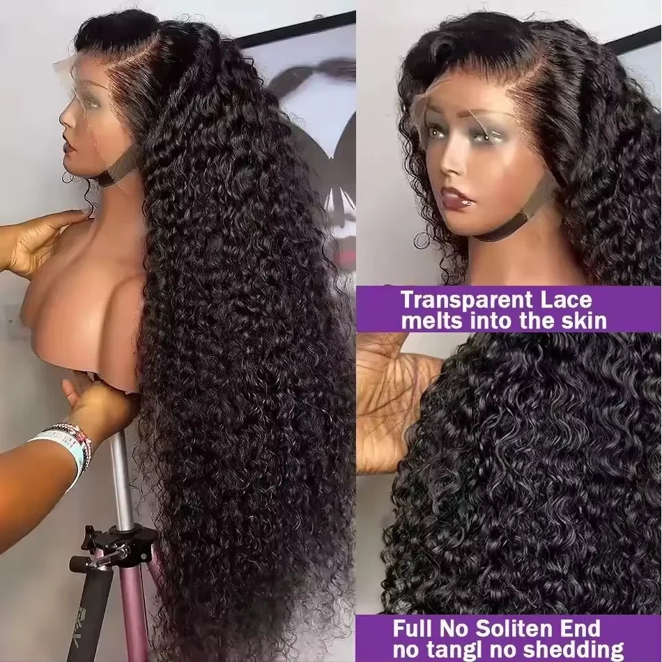 Deep Wave 13x4 Hd Lace Front Human Hair Wig 42 Inch Deep Wave 13x6 Hd Lace Frontal Wig 250 Density 5x5 Glueless Wig For Women