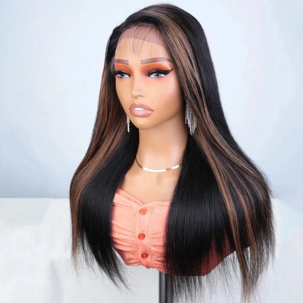 "Premium Frontal Lace Wig, 100% Human Hair, Handcrafted, Eighteen to Forty Six Inch - Radiant Roots