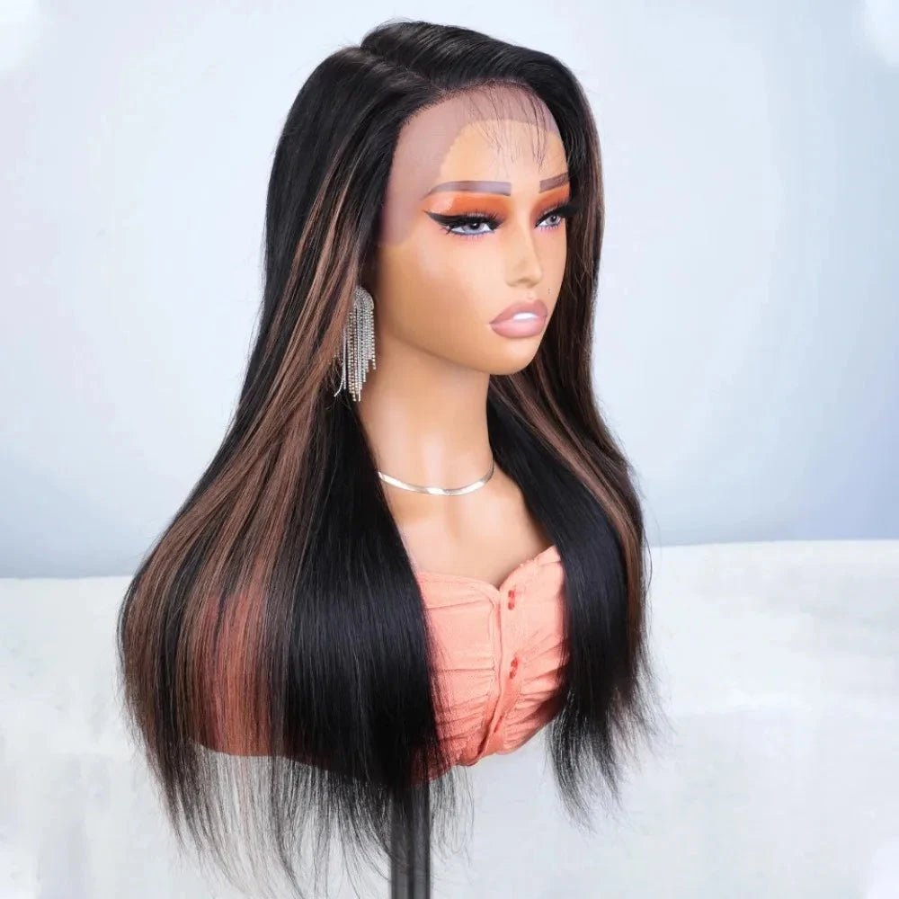 "Premium Frontal Lace Wig, 100% Human Hair, Handcrafted, Eighteen to Forty Six Inch - Radiant Roots