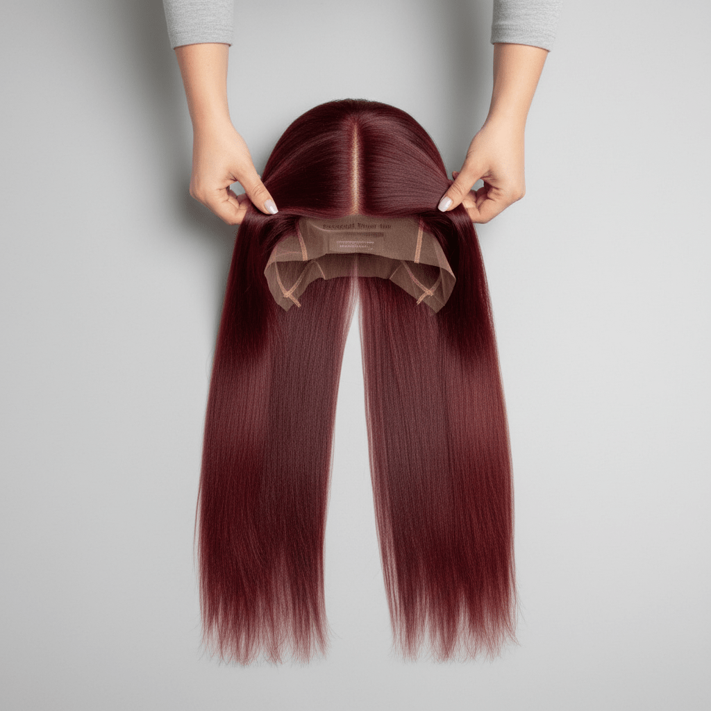 Red Straight Lace Front Wig - Brazilian Remy Hair - Radiant Roots