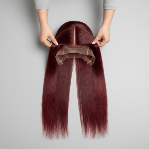 Red Straight Lace Front Wig - Brazilian Remy Hair - Radiant Roots