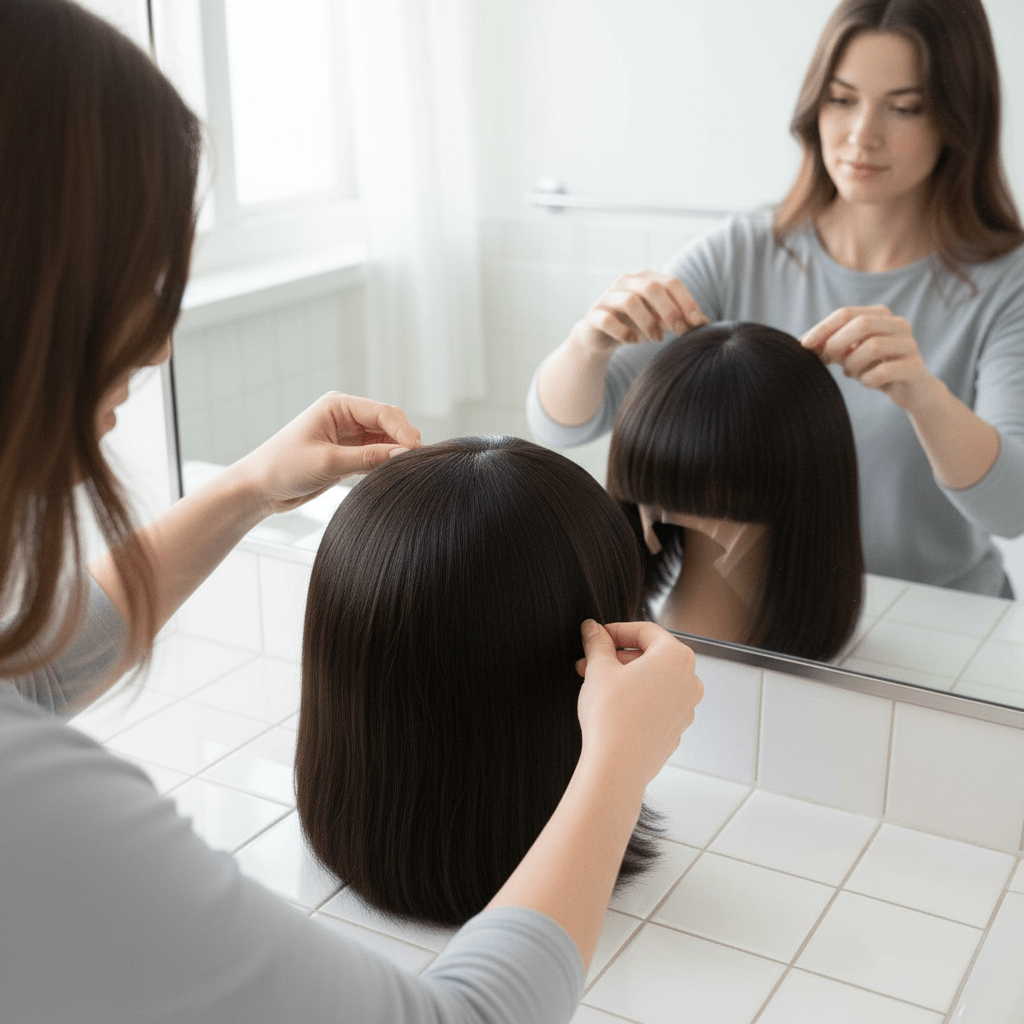 Straight Bob Wig with Bangs - 100% Human Hair - Radiant Roots