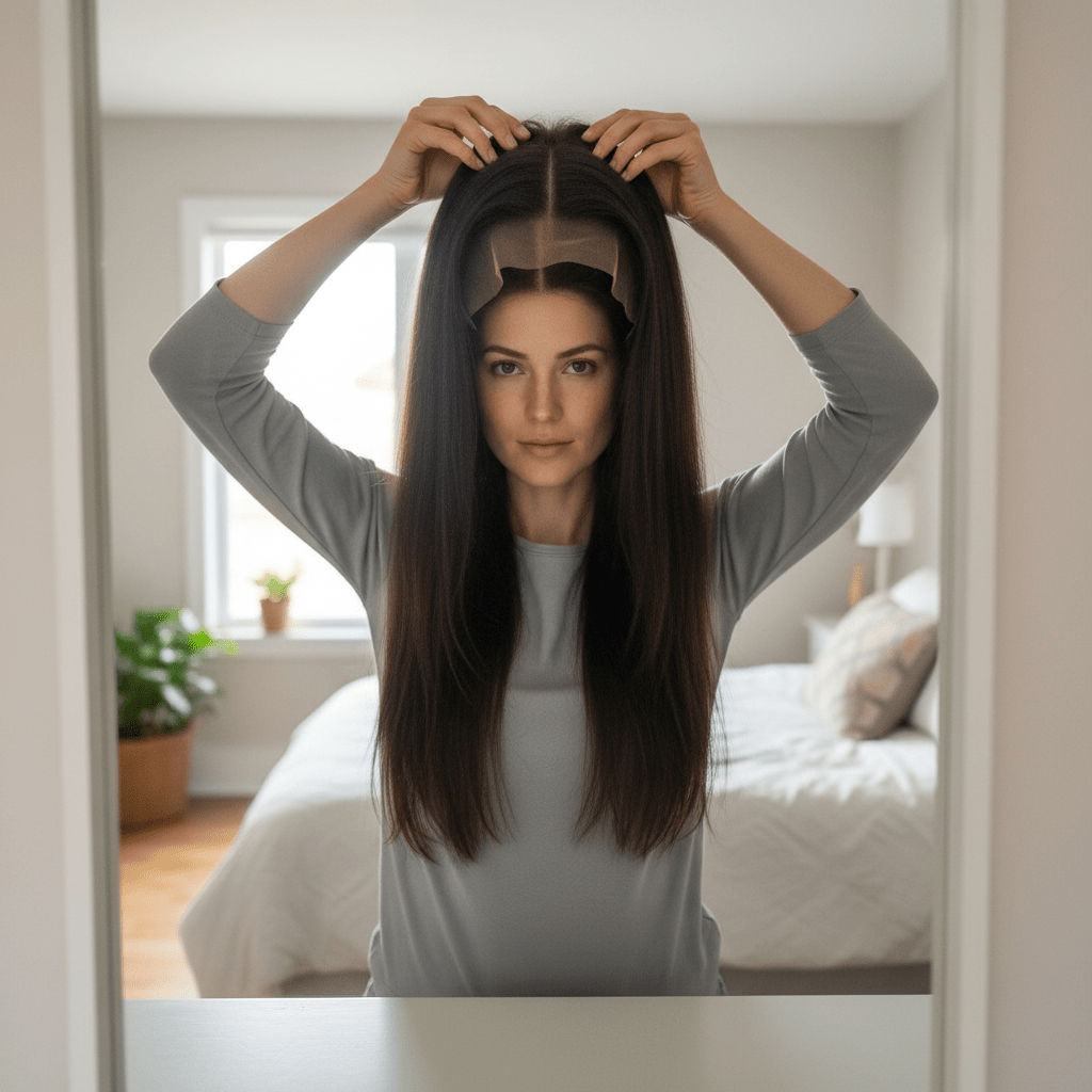 Straight Glueless Lace Wig - Brazilian Remy Hair - Radiant Roots