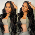 Wavy Lace Front Wig, Natural Black, Human Hair - Radiant Roots
